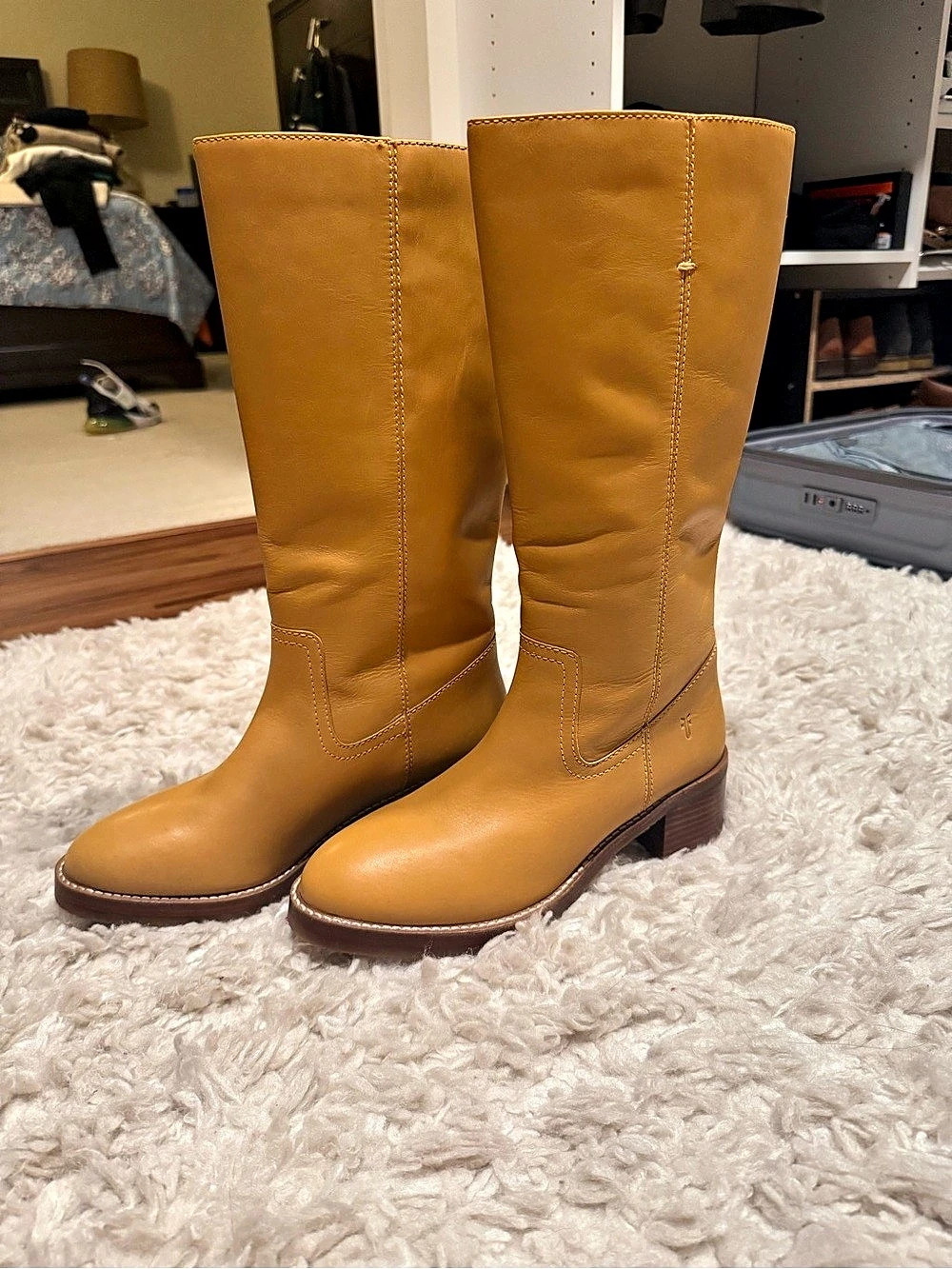 Frye Camryn Tall Pull-On Leather Tall Boots Brown US 8.5 NWT